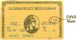 CVV@ on AMEX